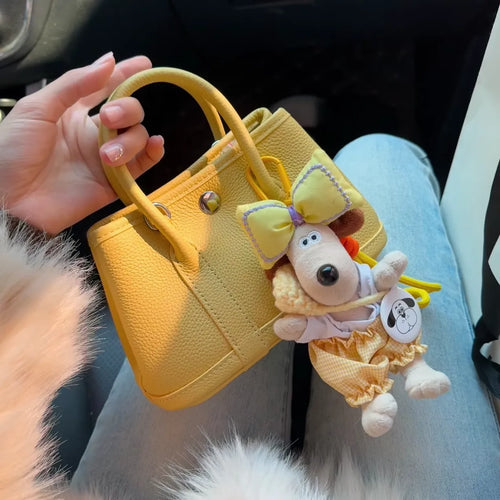Genuine Leather Mini Garden Bag for Women — Versatile Tote with a Premium Feel | 2026 New Arrival: Commuter Handbag, Shoulder & Crossbody Bag · Chick Yellow (20cm)